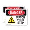 Signmission 3.5 in Height, 5 in Width, Vinyl Decal, Rectangle OS-2PACK-DS-D-35-L-2109 - alternate 1